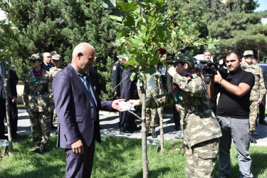 Nəsimi rayonunda 27 Sentyabr - Anım günü münasibətilə  rayon ərazisində yerləşən “Zəfər bağı”nda tədbir keçirilib.