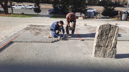 Nəsimi rayonu 4-cü mikrorayonda yerləşən İzmit parkında cari təmir işləri aparılır.