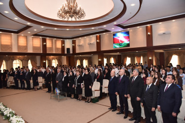 Nəsimi rayonunda Ümummilli lider Heydər Əliyevin anadan olmasının 102 illiyi münasibətilə “Ulu öndər Heydər Əliyev müasir müstəqil Azərbaycanın banisidir ” adlı tədbir keçirilib.