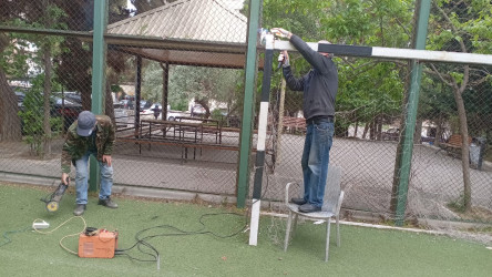Nəsimi rayonunda abadlıq və cari təmir işləri davam etdirilir.