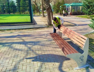 Nəsimi rayonunda başlanılmış abadlıq və təmir-bərpa işləri davam etdirilir.