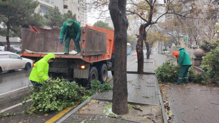 Kəskin hava şəraiti ilə bağlı Nəsimi rayonunda gücləndirilmiş iş rejiminə keçirilmişdir.