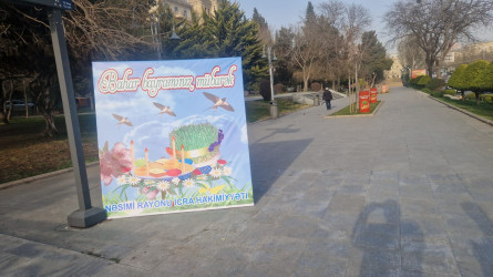 Novruz bayramı ilə bağlı Nəsimi rayonunda parklar, xiyabanlar və abad həyətlər bəzədilib.