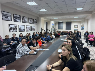 Nəsimi rayonunda Uşaqların və yeniyetmələrin sağlamlığının mühafizəsinə yönəldilmiş tibbi sanitariya xidmətinin təşkili, uşaq və yeniyetmələr arasında su ilə bağlı gigiyenik biliklərin artırılması  mövzusunda maarifləndirici tədbir keçirilib.