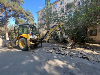 Nəsimi rayonu 3-cü mikrorayon Cavadxan küçəsi  26,30 saylı ünvanlarda abadlıq-quruculuq işlərinə başlanılıb.