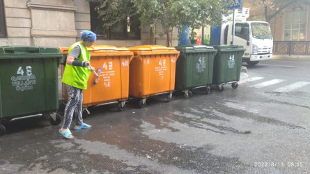 Nəsimi rayonunda növbəti sanitar təmizlik işləri aparıldı.