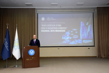 Nəsimi rayonunda “Müasir Şəhərsalma Vizyonu: Ənənə və İnnovasiyanın Harmoniyası” Rəqəmsal İdeya Müsabiqəsinin bağlanış mərasimi keçirilib