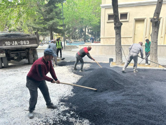 Səməd Vurğun 112 saylı ünvanda asfaltlaşma işləri aparılır.