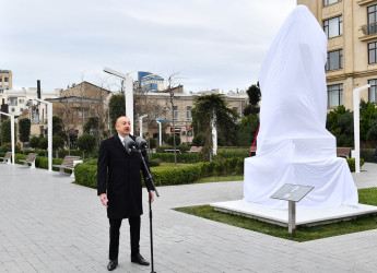 Azərbaycan Respublikasının  Prezidenti İlham Əliyev Bakıda görkəmli bəstəkar Tofiq Quliyevin abidəsinin açılışında iştirak edib.