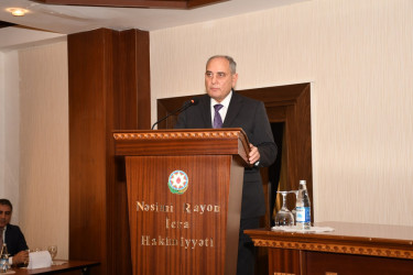Nəsimi rayonunda Azərbaycan Respublikasının Prezidenti cənab İlham Əliyevin Yeni  Azərbaycan Partiyasının VIII Qurultayındakı çıxışından irəli gələn vəzifələrə həsr olunmuş müşavirə keçirilib.