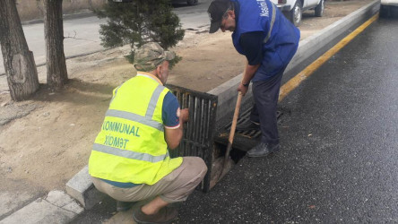 Rayon ərazisində yağış kürəbəndlərində təmizlik işləri aparılıb.