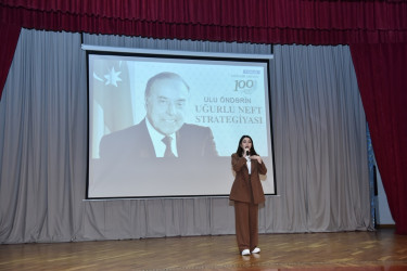 Ulu öndər Heydər Əliyevin 100 illiyinə həsr olunmuş “Uğurlu neft strategiyası” adlı tədbir keçirilib.