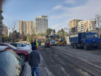 Nəsimi rayonunda növbəti asfaltlaşma işləri aparılıb.