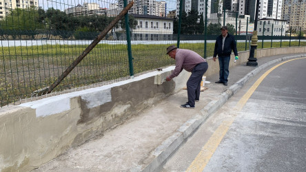 Nəsimi rayonunda abadlıq və cari təmir işləri davam etdirilir.