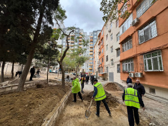 Rayonun Moskva pr. 68, 72 saylı ünvanlarında abadlıq və quruculuq işləri davam edir.