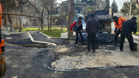 Nəsimi rayonunda şəhid ailəsinin yaşadığı bianın qarşısında  abadlıq işləri görülmüşdür.