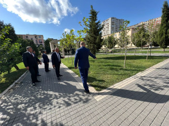 Vətən müharibəsi şəhidlərinin xatirəsinə yaradılmış Zəfər bağına baxış keçirilmişdir.