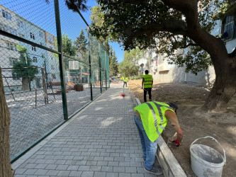 Asif Məhərrəmov 64, 20 yanvar 4/66 saylı binalarda abadlıq- qurculuq işləri davam edir.