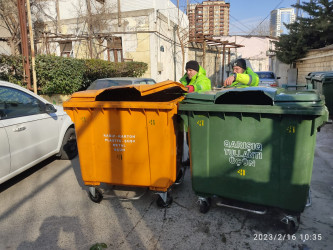 Rayon ərazisində məişət tullantıları üçün yeni konteynerlər quraşdırılmış və cari təmir işləri aparılmışdır.