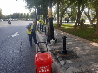 Nəsimi rayonunda növbəti sanitar təmizlik işləri aparıldı.