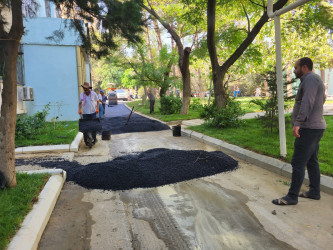 Cavadxan 26 saylı ünvanda məhəllədaxili yollarda asfaltlaşma işləri aparılıb.