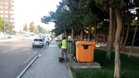 Nəsimi rayonunda sanitar təmizlik işləri aparıldı.