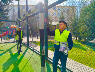 Nəsimi rayonunda başlanılmış abadlıq və təmir-bərpa işləri davam etdirilir.