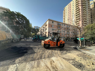 Rayonun mərkəzi küçə və prospektlərində asfaltlaşma işləri davam etdirilir