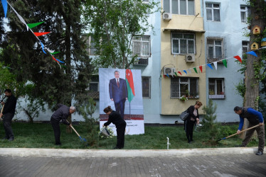 Nəsimi rayonunda növbəti “Abad həyət” sakinlərin istifadəsinə verilib