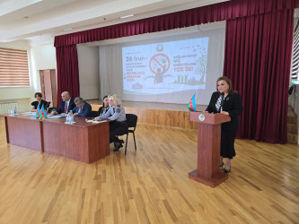 Nəsimi rayonunda 26 iyun - Narkomaniya və Narkobiznesə qarşı Beynəlxalq Mübarizə Günü ərəfəsində maarifləndirici tədbir keçirilib.