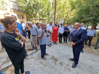 2023-cü ilin sentyabr ayında Nəsimi rayonunda  səyyar qəbullar, sakinlərlə yerlərdə görüşlər davam edib