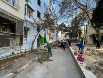 Cavadxan 32 və 36 saylı ünvanlarında abadlıq-quruculuq işləri davam etdirilir.